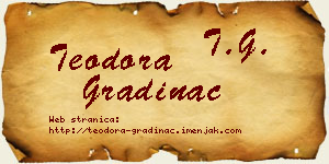 Teodora Gradinac vizit kartica